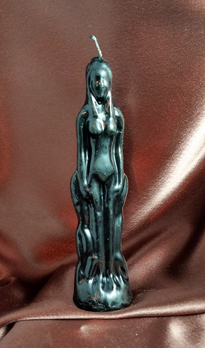 Female Figural Candle (Black) - Click Image to Close