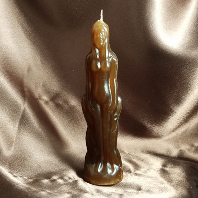 Female Figural Candle (Brown) - Click Image to Close