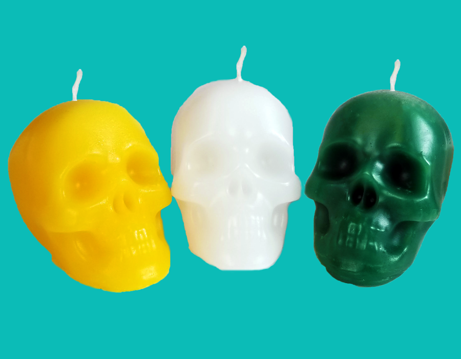 Small Skull Candle (2") - Click Image to Close