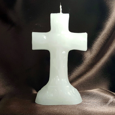 White Cross Hoodoo Rootwork Candle - Click Image to Close