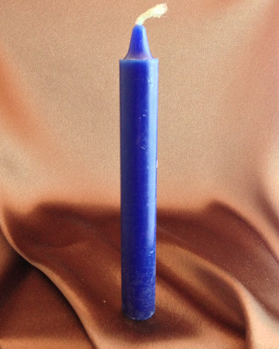 Blue Offertory Candle (6 inches) - Click Image to Close