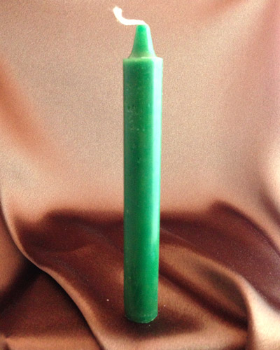 Green Offertory Candle (6 inches) - Click Image to Close