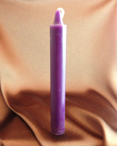 Purple Offertory Candle (6 inches) - Click Image to Close