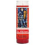 Saint Michael Candle - Setting of Lights - Click Image to Close