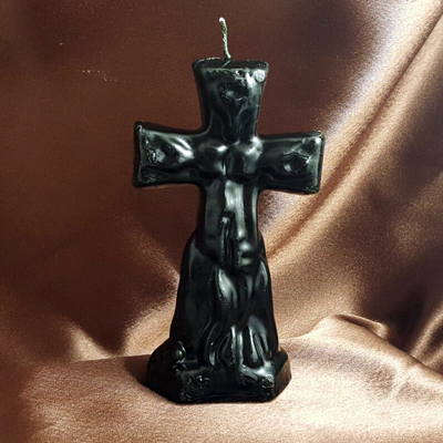Black Cross Hoodoo Rootwork Candle - Click Image to Close
