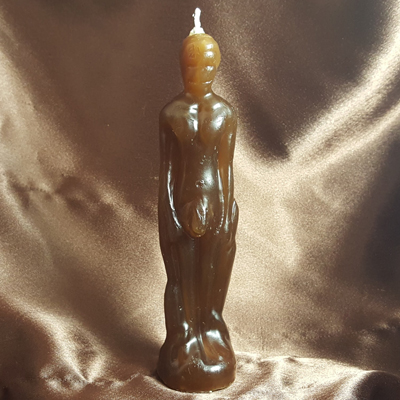 Male Figural Candle (Brown)