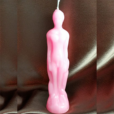 Male Figural Candle (Pink) - Click Image to Close