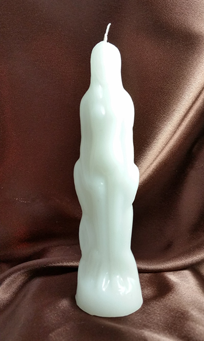 Female Figural Candle (White) - Click Image to Close