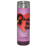 Follow Me Girl Candle - Setting of Lights - Click Image to Close